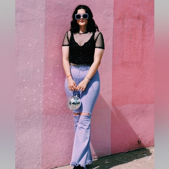 Purple Rain Flare Pants - S, M, L, XL - Picture 2 of 2